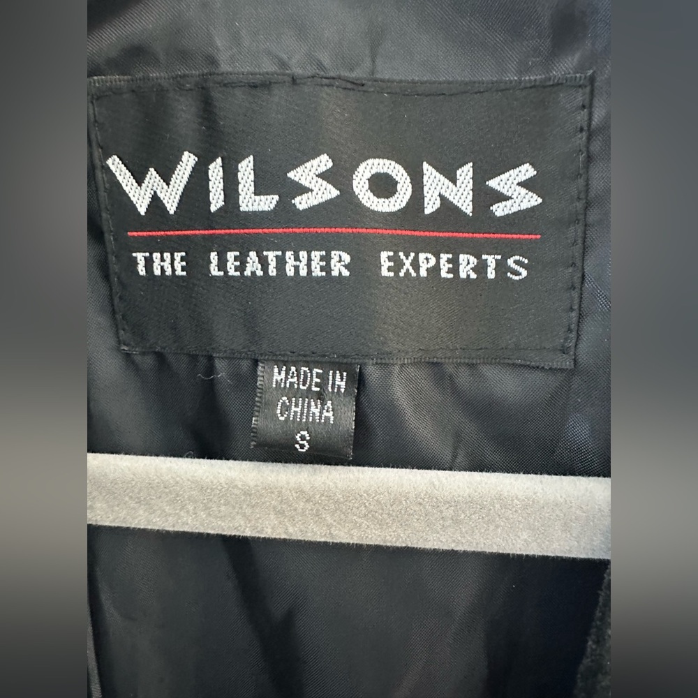 Wilsons Vest Mens S Black Suede Leather Waistcoat V Neck Jacket Biker Western - Picture 3 of 6